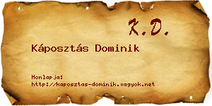 Káposztás Dominik névjegykártya